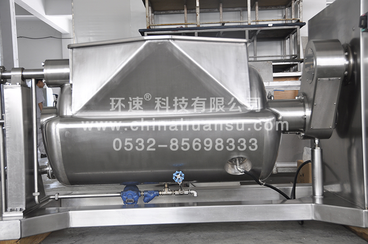 可傾斜式物料攪拌鍋，一鍵觸屏操作